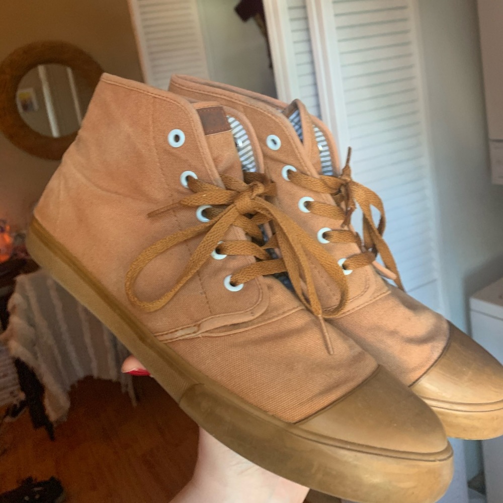 Brown BANGS high top sneakers